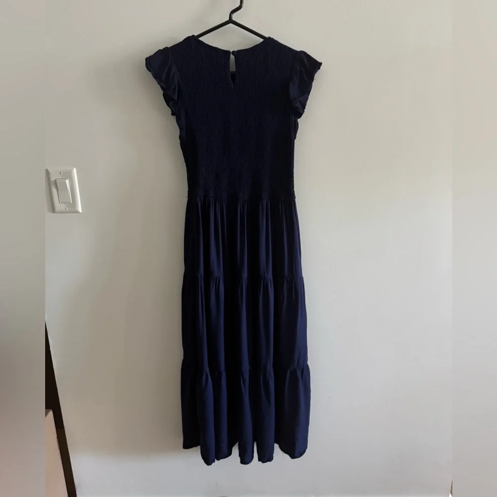 Smocked Blue Dress - Picture 2 of 4